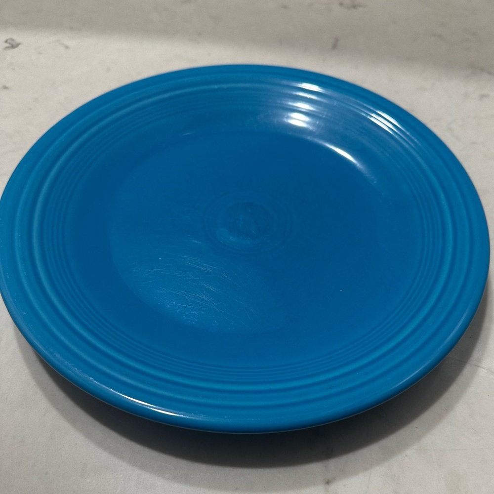 Homer Laughlin Fiestaware Turquoise Blue Dinner Plate Lead Free Made in USA 10.5